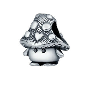 Kawaii Mushroom Bracelet Charm 925 Sterling Silver Jewelry Gift Mushroom Lovers